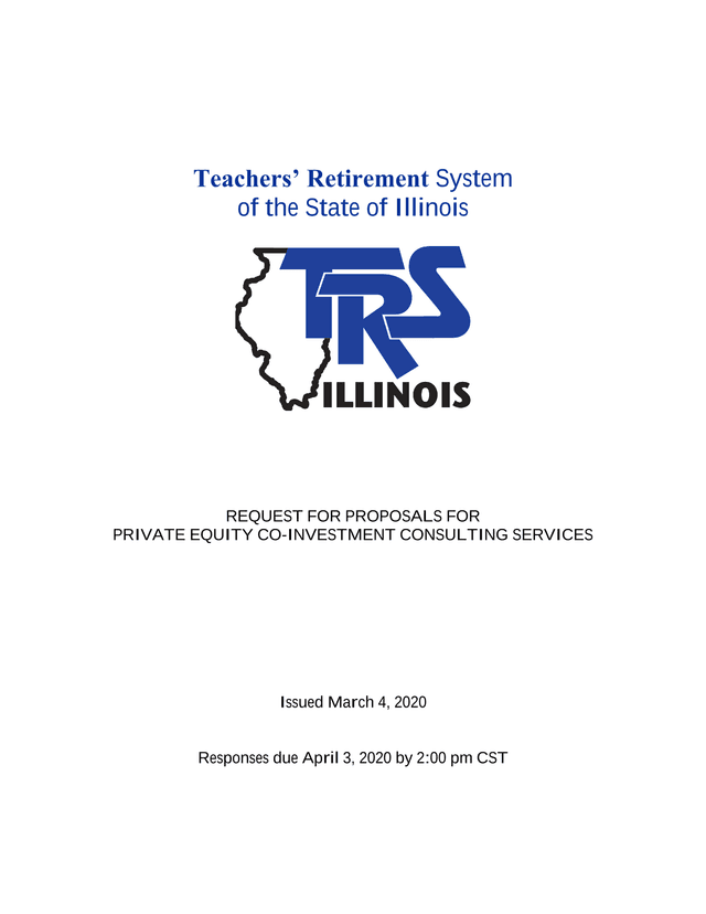 Request For Proposals For Private Equity Co Investment Consulting Services screenshot