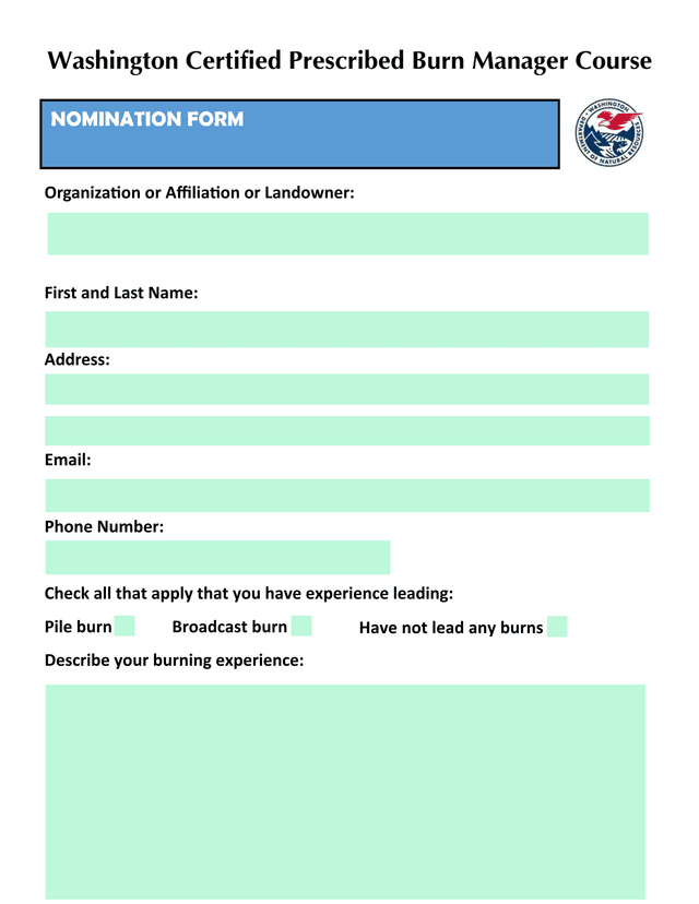 NOMINATION FORM screenshot