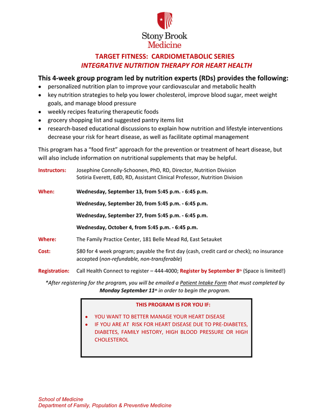 TARGET FITNESS CARDIOMETABOLIC SERIES   INTEGRATIVE NUTRITION THERAPY FOR HEART HEALTH screenshot