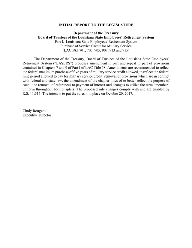 Louisiana State Employees Retirement System Purchase Of Service Credit For Military Service screenshot