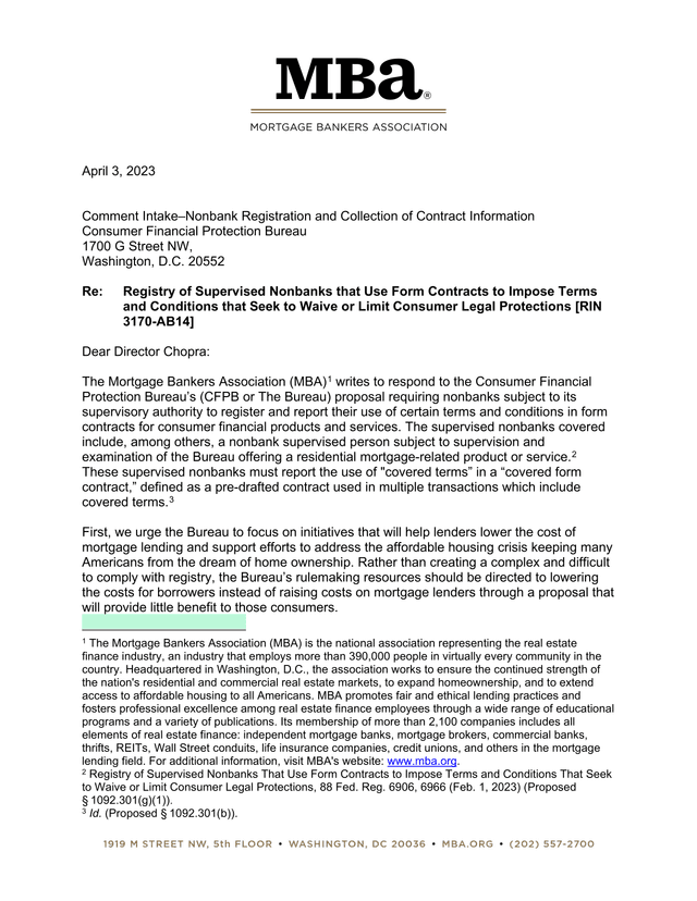 Registry Of Supervised Nonbanks That Use Form Contracts To Impose Terms And Conditions That Seek To  screenshot