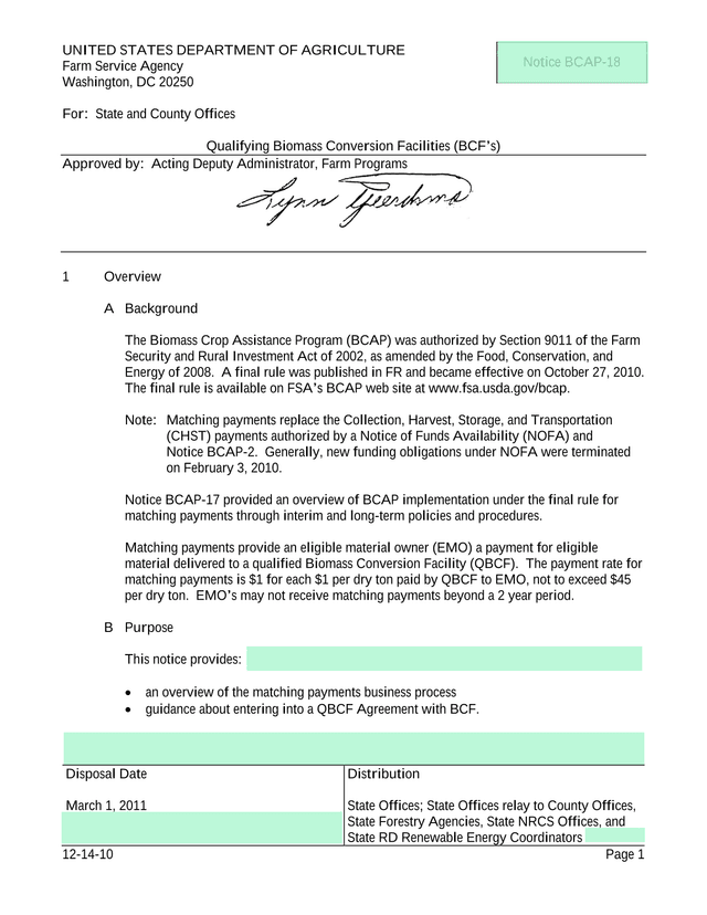 Notice BCAP 18 screenshot
