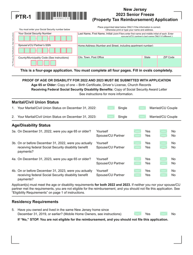 Proof Of Age Or Disability Application screenshot