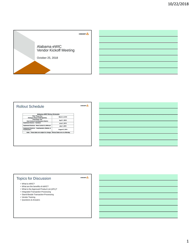 Alabama EWIC Vendor Kickoff Meeting screenshot