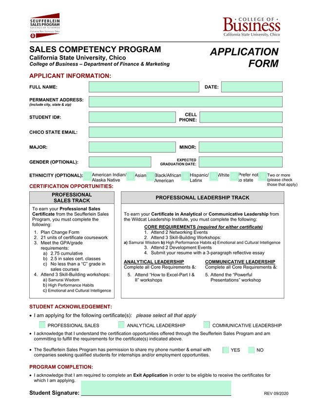 Sales Competency Program Application screenshot
