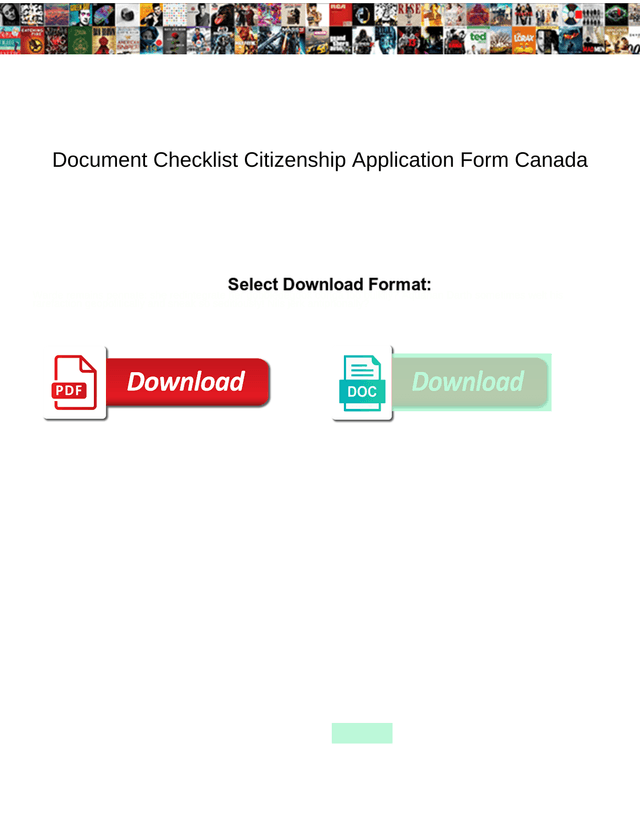 Document Checklist Citizenship Application Form Canada screenshot