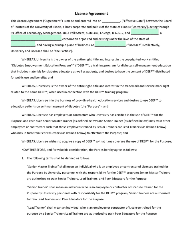 License Agreement For Diabetes Empowerment Education Program screenshot