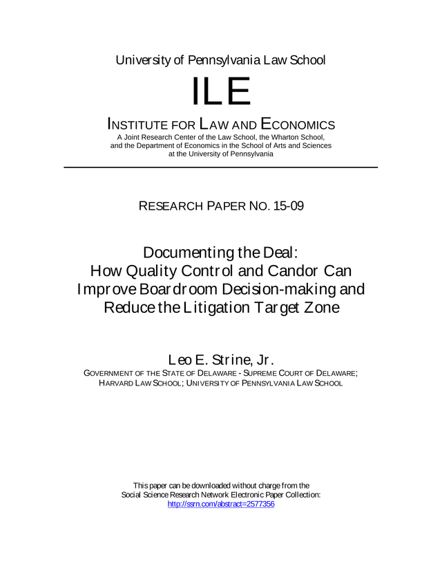 Research Paper NO. 15 09 Documenting The Deal screenshot
