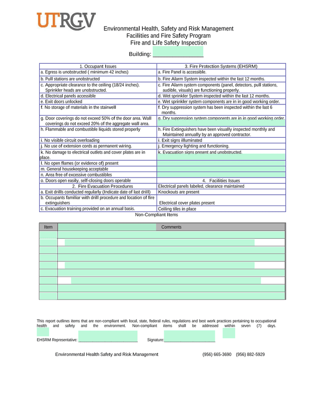 Fire And Life Safety Inspection screenshot