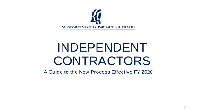 Independent Contractors A Guide To The New Process Effective FY 2020 screenshot