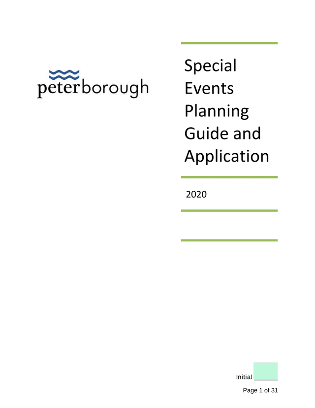 Special Events Planning Guide And Application 2020 screenshot