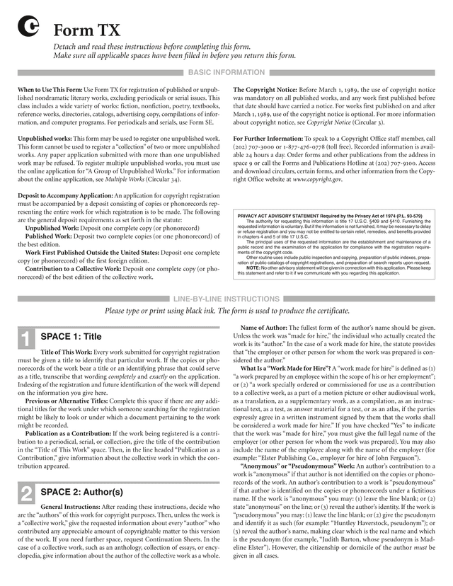Copyright Notice Instructions screenshot