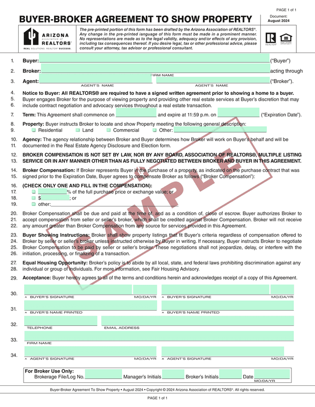 Buyer Broker Agreement To Show Property screenshot