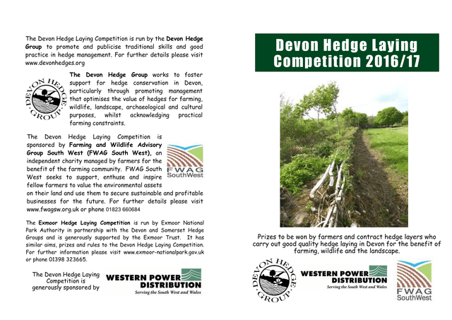 Devon Hedge Laying Competition 201617 Entry Form screenshot