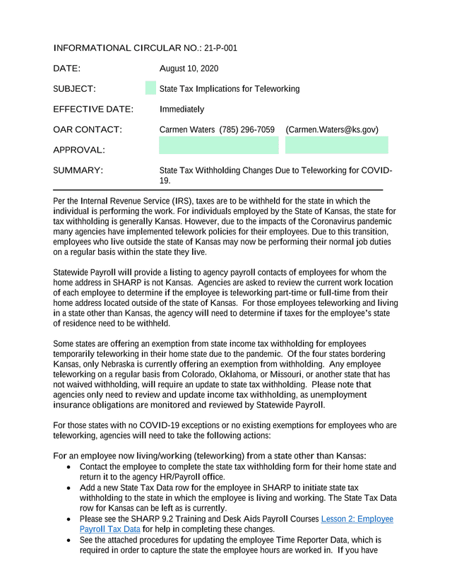 INFORMATIONAL CIRCULAR NO. 21 P 001 screenshot