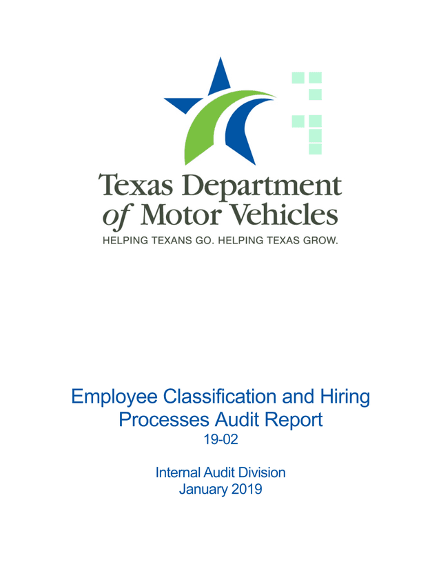 Employee Classification And Hiring Processes Audit Report 19 02 screenshot