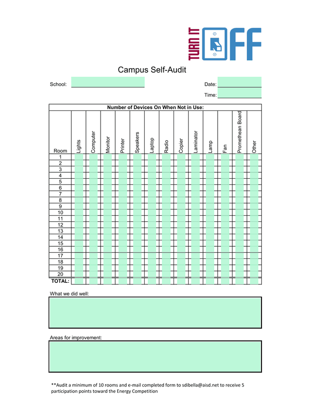 Campus Self Audit screenshot