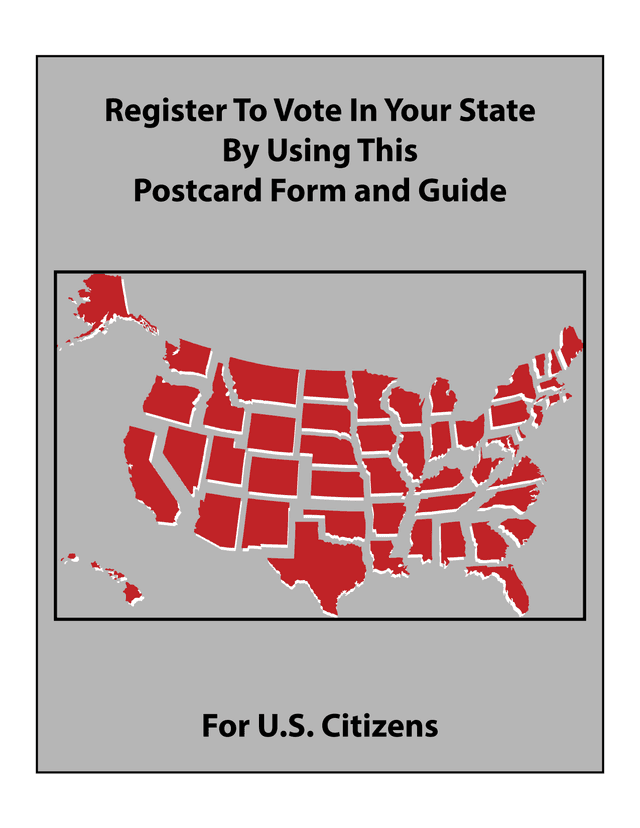 Register To Vote In Your State Postcard Form And Guide screenshot