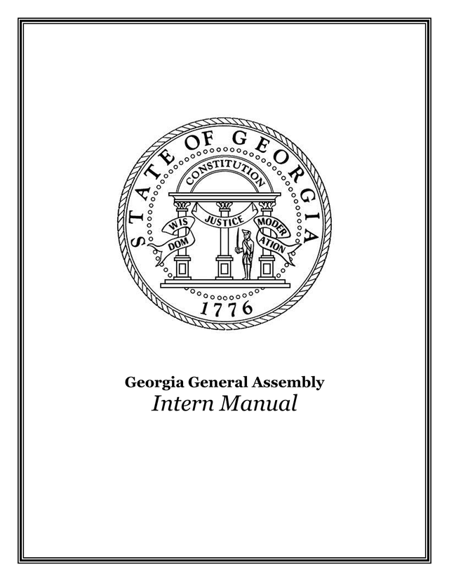 Georgia General Assembly Intern Manual screenshot