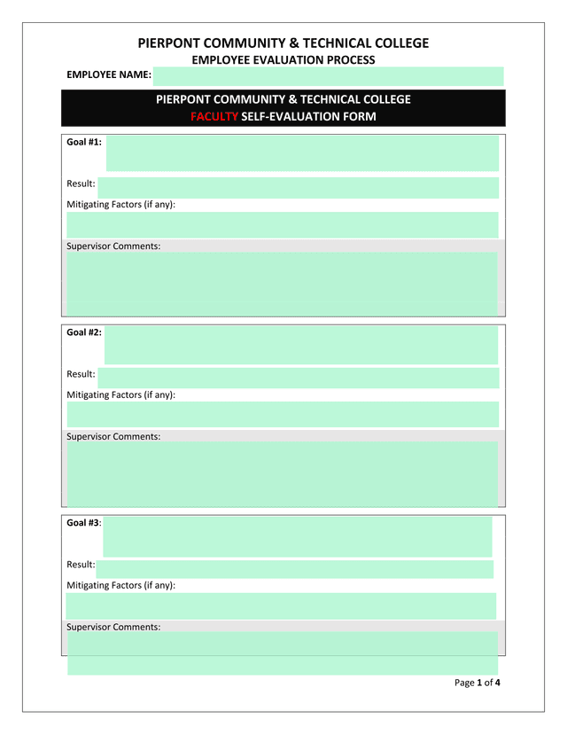 Employee Evaluation Process screenshot