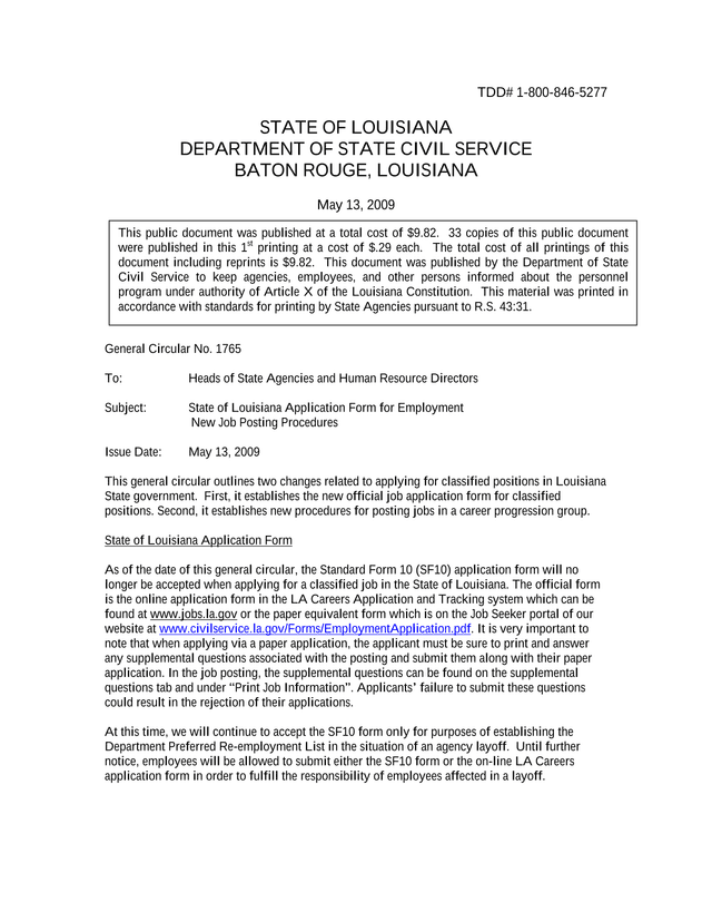 General Circular No. 1765 screenshot
