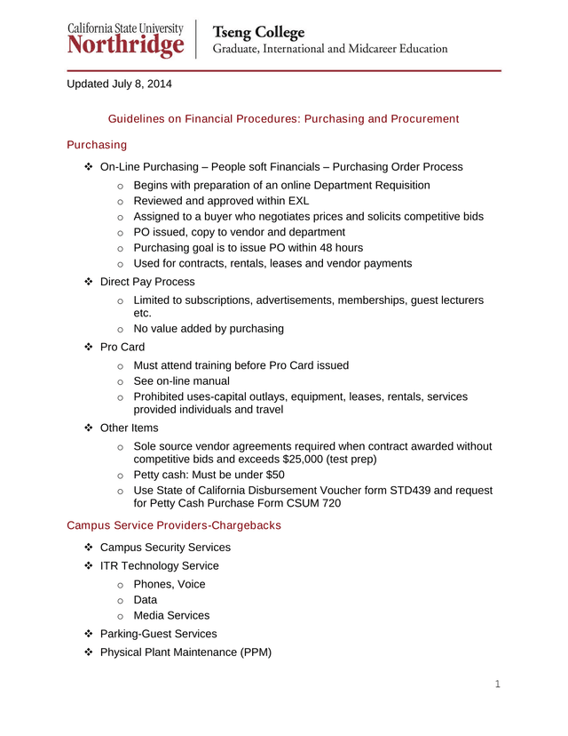 Guidelines On Financial Procedures Purchasing And Procurement screenshot