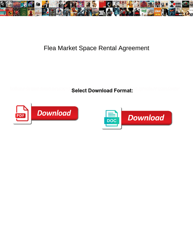 Flea Market Space Rental Agreement screenshot