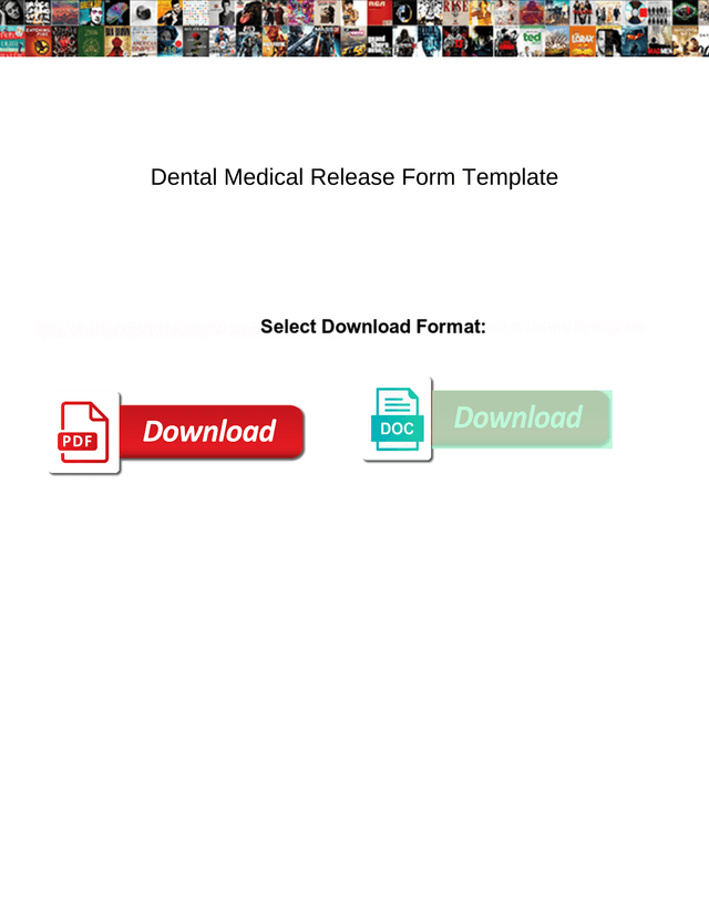 Dental Medical Release Form Template screenshot