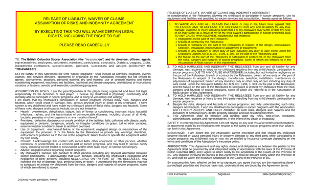 2020May Youth Participant Waiver screenshot