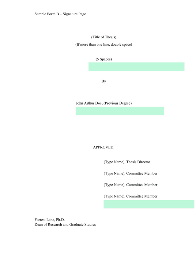 Sample Form B  Signature Page screenshot