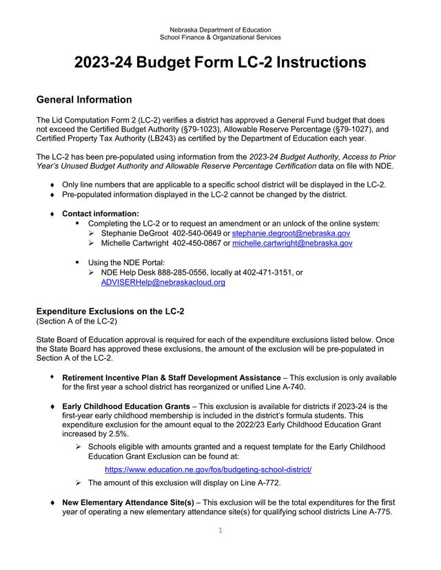 2023 24 Budget Form LC 2 Instructions screenshot
