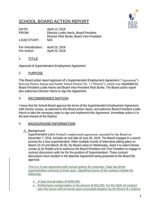 School Board Action Report screenshot