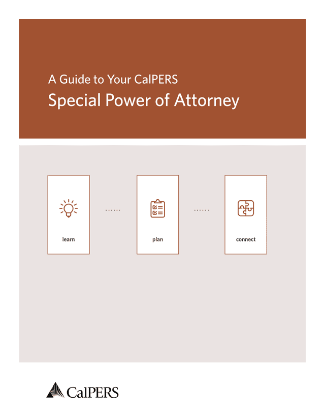 CalPERS Special Power Of Attorney screenshot