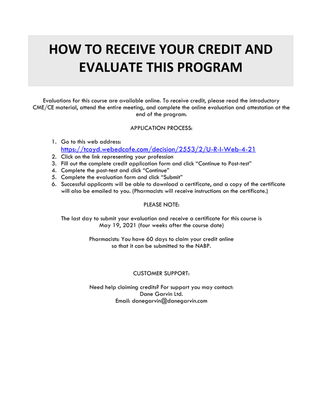 How To Receive Your Credit And Evaluate This Program screenshot