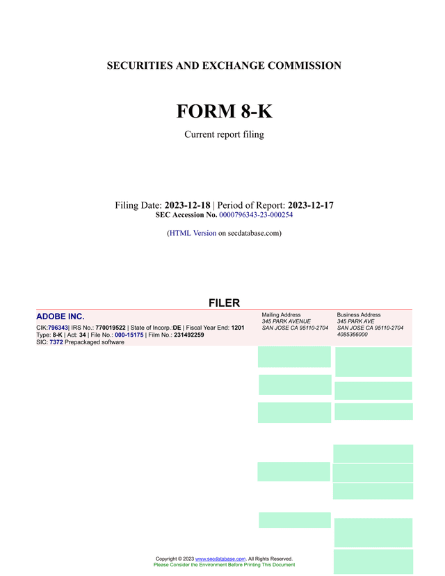 Form 8 K screenshot