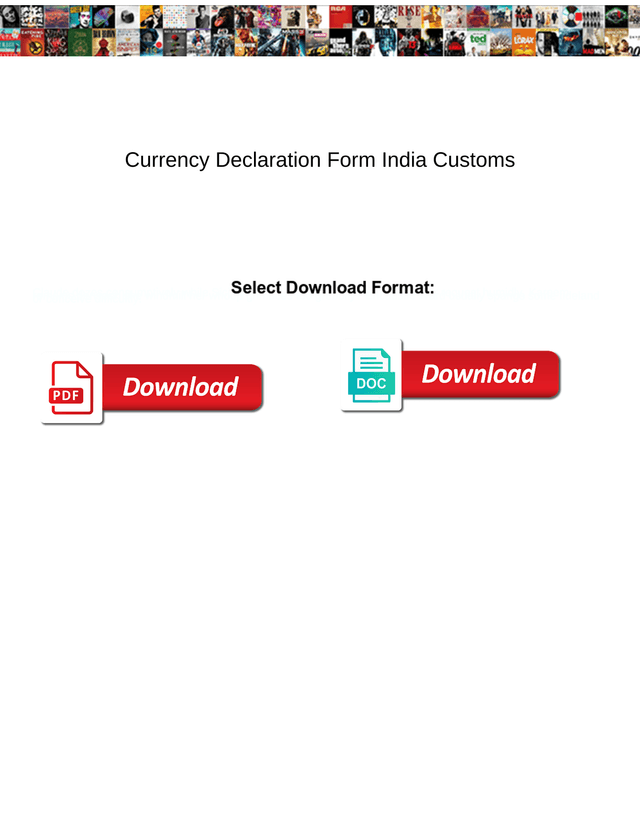 Currency Declaration Form India Customs screenshot