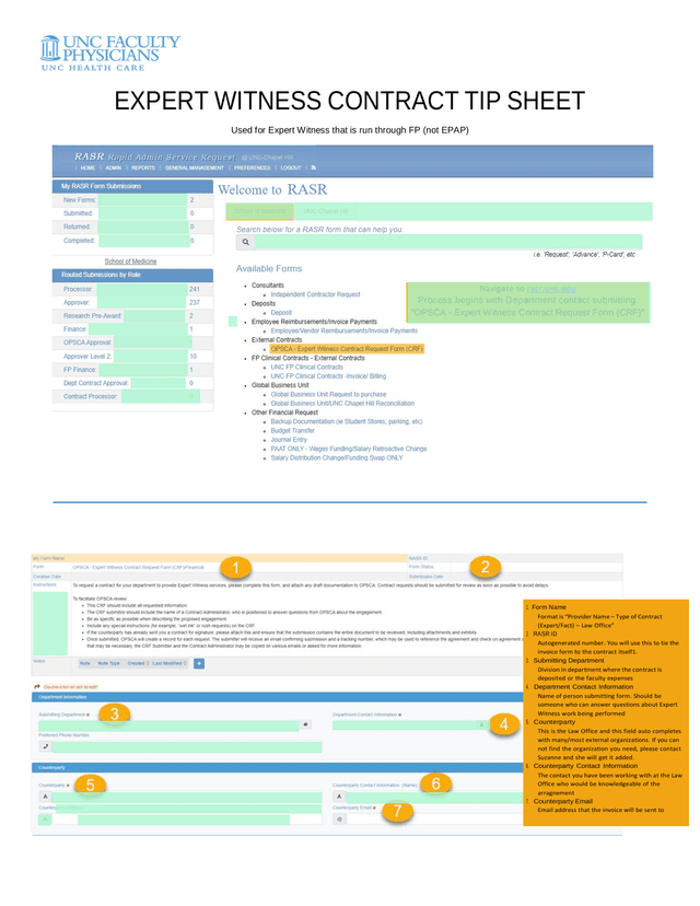 OPSCA   Expert Witness Contract Request Form (CRF) screenshot