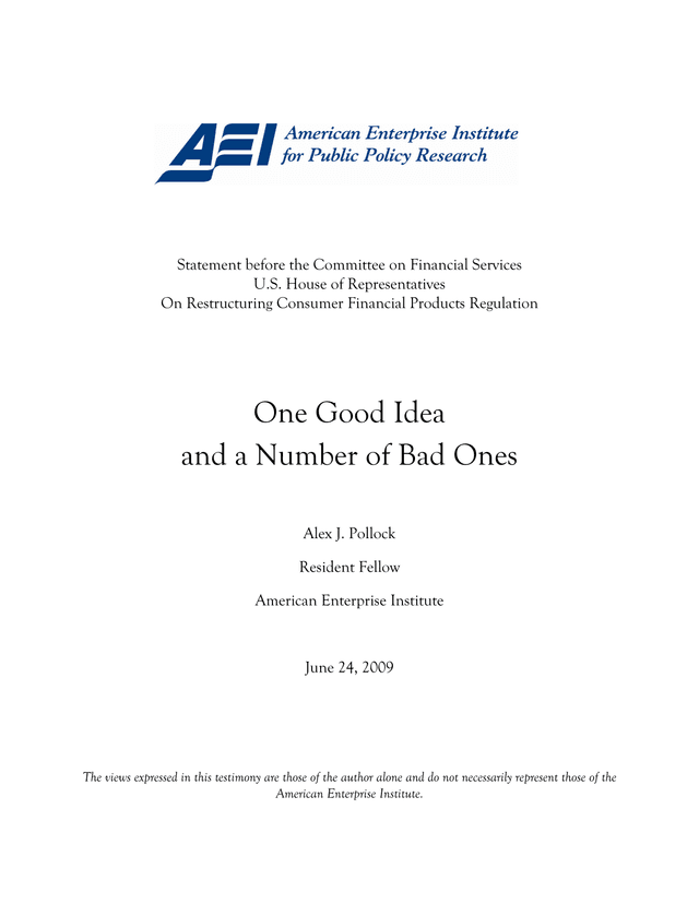 Statement Before The Committee On Financial Services screenshot