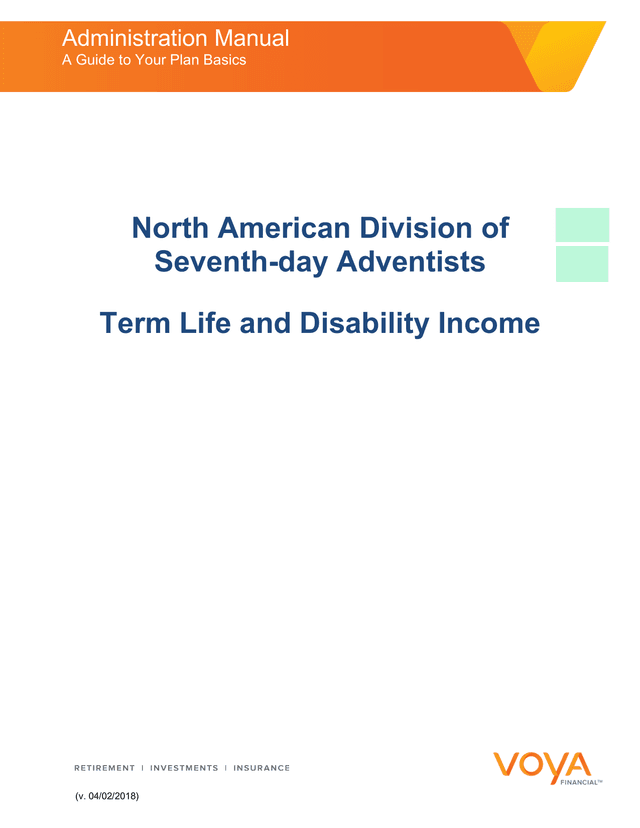 Term Life And Disability Income Administration Manual screenshot