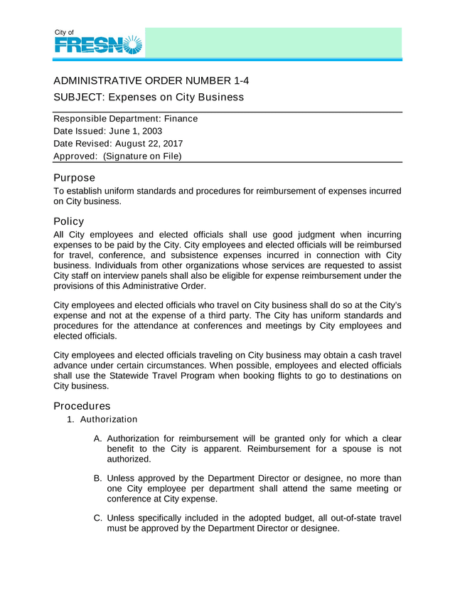 Administrative Order Number 1 4 screenshot