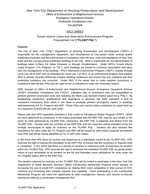 TILAEP PQL Application screenshot