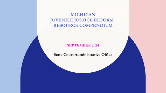 Michigan Juvenile Justice Reform Resource Compendium screenshot