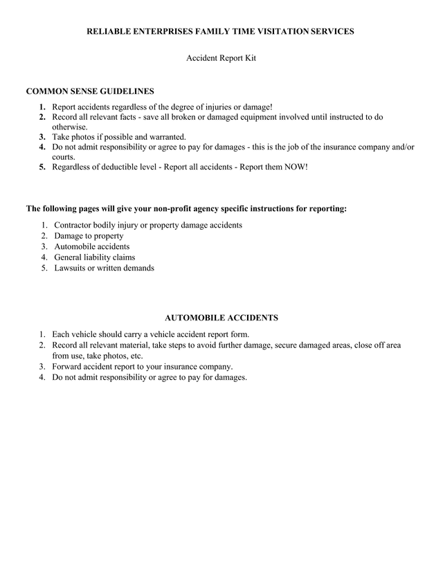Accident Report Kit screenshot