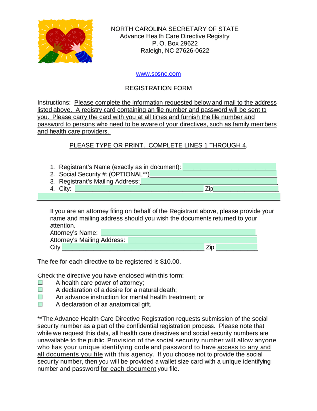 REGISTRATION FORM screenshot