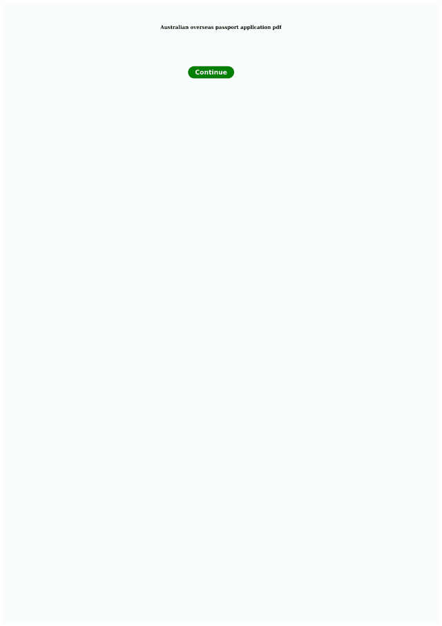 Australian Overseas Passport Application screenshot