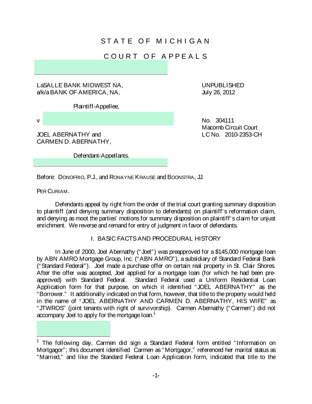 Court Of Appeals Judicial Opinion screenshot