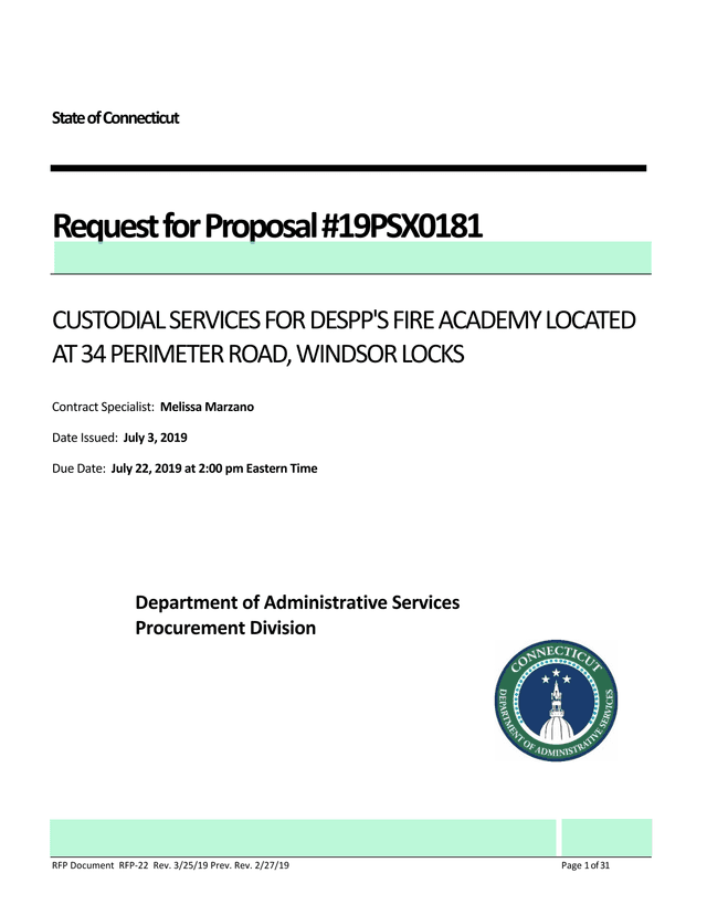 RFP Document 19PSX0181 screenshot