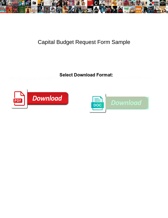 Capital Budget Request Form Sample screenshot