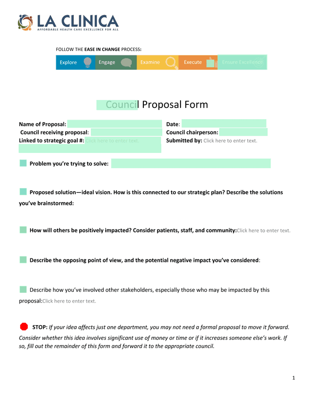 Council Proposal Form screenshot