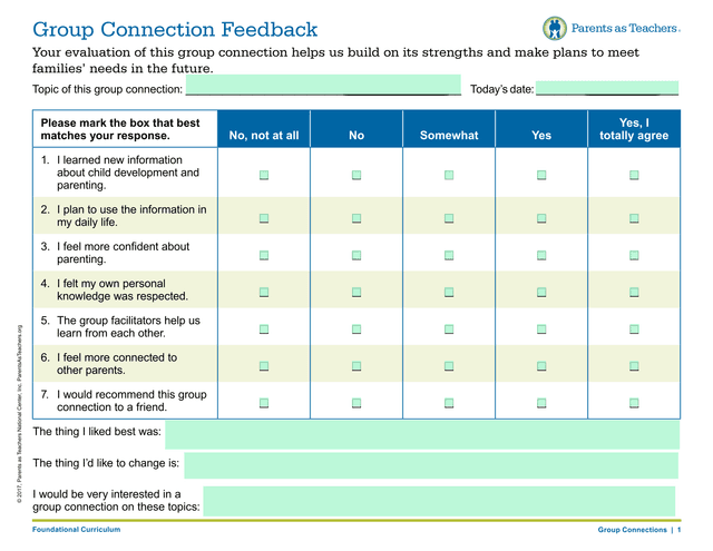 Group Connection Feedback screenshot